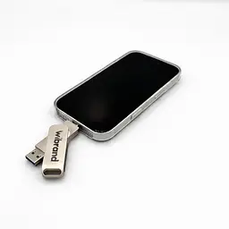 Портативний SSD Wibrand Wolf 1TB USB 3.2 Gen.2 Type-C/Type-A Read/Write 1000MB/s Silver (WIEXSSD/WO1TB) - мініатюра 6