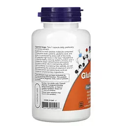 Амінокислота NOW Glutathione 500 mg, 60 вегакапсул - мініатюра 2