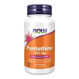 Вітамін B5 NOW Foods Пантетин 300 мг (Pantethine) для енергії та метаболізму - 60 м'яких гелевих капсул