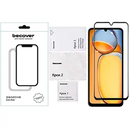 Захисне скло BeCover для Realme C63 Black (711794) - мініатюра 2