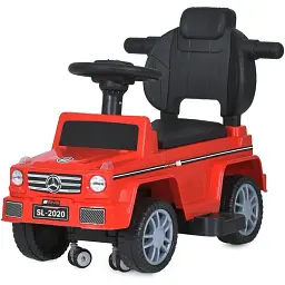 Дитяча каталка-толокар Bambi Racer M 5046L-3 з батьківською ручкою червоний - мініатюра 4