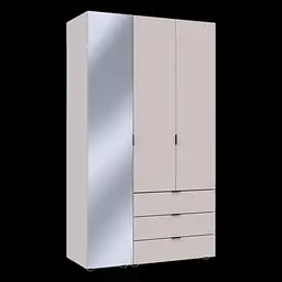Шафа для одягу Doros Гелар Кашемір 2ДСП/Дзеркало 116.5х49.5х203.4 (80737655) - мініатюра 6