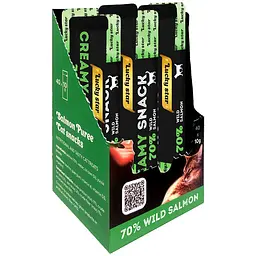 Пюре лагідне для котів з м`якоті дикого лосося Lucky Star в шоубоксі 400 г (40 стіків по 10 г) - мініатюра 3