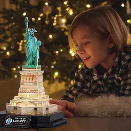 Тривимірна головоломка-конструктор Cubic Fun з LED підсвіткою Статуя Свободи (L536h) - мініатюра 7