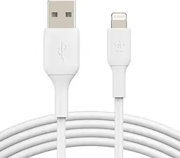 Кабель Belkin USB-A > Lightning заряджання/синхронізації 1м, 12Вт, PVC, білий teh0013629 - мініатюра 2