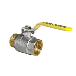 Кран кульовий Koer KR.215.G - 2" FM ГШВ Yellow, ручка "важіль" жовта KR2716