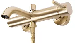 Змішувач для ванни Rea Lungo brushed gold настінний REA-B8010, Золотий - мініатюра 5