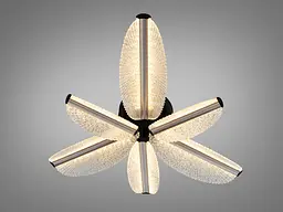 Стельова LED люстра Diasha 2407/3+3CG хром 65 W з пультом диммер 67 см 11-17 м2 - мініатюра 3