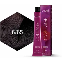 Перманентна фарба для волосся Lakme Collage Creme Hair Color відтінок 6/66 (інтенсивний коричневий середній блондин) 60 мл - мініатюра 2