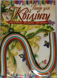 Папір для квілінгу Рюкзачок 3 3х420 мм 12 кольорів (10) (20) (30) УП-37 - мініатюра 1