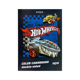 Кольоровий картон Kite А4 двосторонній Hot Wheels 10 аркушів (HW24-255) - мініатюра 1
