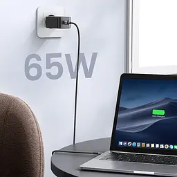 Зарядний пристрій 3xUSB 65W (2хUSB-C+USB-A) Gan CD244 Сірий Ugreen - мініатюра 5