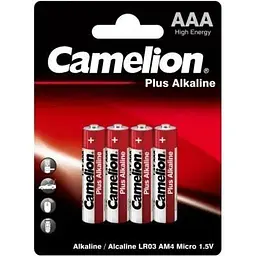 Батарейка Camelion AAA LR03 Plus Alkaline x 4 (LR03-BP4)