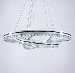 Біла LED люстра на 3 кільця з хромованою смужкою Line.F A 55060/3P WH+CR - мініатюра 3