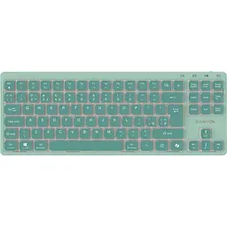 Клавіатура Canyon Keyboard OnType 10 Low Profile EN Wired Green (CNS-HKB10GR) - мініатюра 1