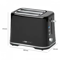 Тостер Clatronic TA 3554 чорно-срібний - мініатюра 2