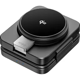 Бездротовий зарядний пристрій WiWU Wi-W028 3in1 Wireless Charger with MagSafe Black [121108] - мініатюра 3