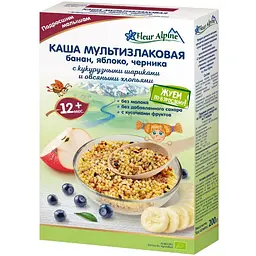 Каша мультизлаковая Fleur Alpine Банан, яблоко и черника 200 г