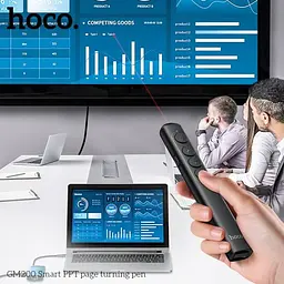 Лазерний пульт HOCO GM200 Smart PPT page turning pen чорний - мініатюра 3