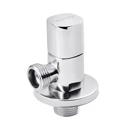 Кран приладовий кутовий Karro KR-03123 New латунь 1/2"х1/2" Хром 30412