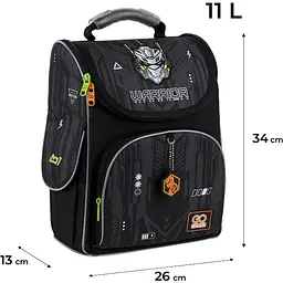 Рюкзак GoPack Education каркасний 5001S-8 Warrior (GO25-5001S-8) - мініатюра 3
