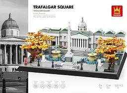 Конструктор Архітектура Wange 3D Трафальгарська площа Лондон Trafalgar Square для дітей та дорослих 3Д 1245 деталей - мініатюра 2