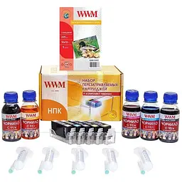 Комплект перезаправних картриджів WWM CANON iP4840/MG5140/5240 AO-chip (RC.CLI426ARC)