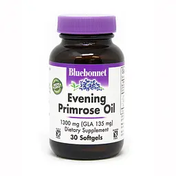 Жирні кислоти Bluebonnet Nutrition Evening Primrose Oil 1300 mg, 30 капсул