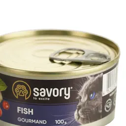 Вологий корм для дорослих вибагливих котів Savory Cat Can Adult з рибою 100 г - мініатюра 3