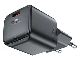 Мережевий зарядний пристрій Acefast A73 Mini PD20W GaN Black (6974316282648)
