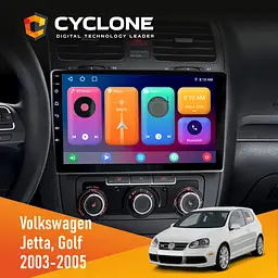 Штатна магнітола Volkswagen Golf 2003-2008 Climate Cyclone C10-001 2x32 CPL Cyclone (НФ-00004574)