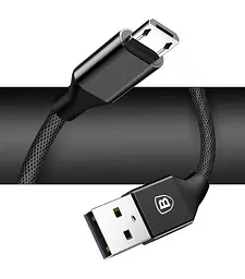 Кабель Baseus Yiven Cable USB to MicroUSB 2A 1.5m CAMYW-B01 Black - мініатюра 3