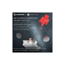 Клавіатура GamePro Asgard Yord Wireless/Bluetooth/USB UA Blue (MK266BL) - мініатюра 8