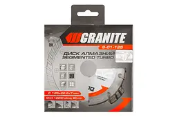 Диск відрізний алмазний MasterTool по бетону каменю граніту Granite 125 мм турбо сегментний - мініатюра 2