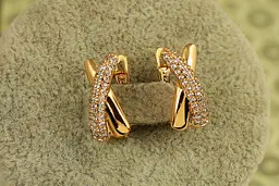 Сережки Xuping Jewelry Ікси 1,6 см золотисті