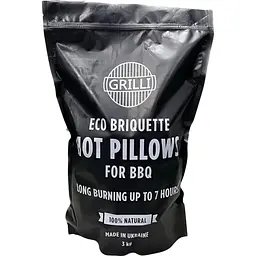 Деревне вугілля Grilli екобрікет Hot Pillows 3 кг - мініатюра 2