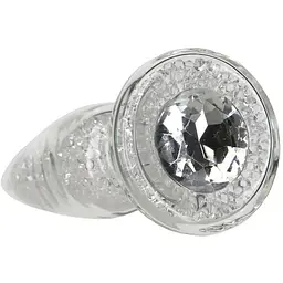 Скляна анальна пробка Pillow Talk Fancy Luxurious Glass Anal Plug ⌀3.1 см віброкуля в подарунок - мініатюра 2