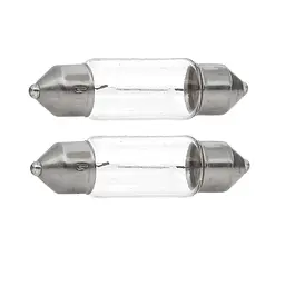 Комплект вказівних ламп розжарювання OSRAM 6438-2BL C10W 31mm 12V SV8.5-8 Blister (2 шт) - мініатюра 2