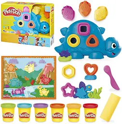  Набір маси для ліплення Hasbro Play-Doh Shapes and Colors Dino(G0491) - мініатюра 4