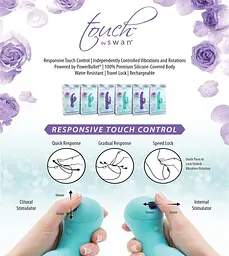 Вибратор с сенсорным управлением Touch by SWAN - Duo Purple (SO2729) - миниатюра 8
