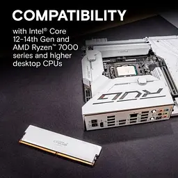 Модуль пам'яті для комп'ютера DDR5 16GB 6400 MHz Pro Overclocking White Micron (CP16G64C38U5W) - мініатюра 17