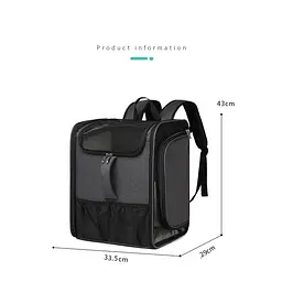 Сумка-рюкзак для домашніх тварин Voyager Pet LVT24013 Black - мініатюра 8