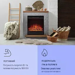 Електричний камін Klarstein Fort Rock 1800 Вт,до 36 м² (10038396) - мініатюра 4
