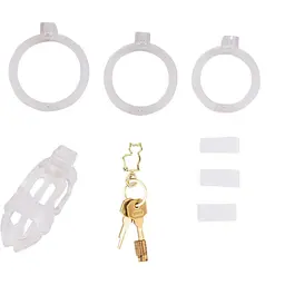 Клітка для пеніса Lockink Sevanda Plastic Penis Chastity Cage - Transparent - мініатюра 7