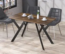 Обідній стіл Ішла 120-65 Loft Design Закруглені кути (Горіх Модена)