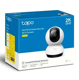 IP камера TP-Link Tapo C220, White/Black, 4 Мп (2304x1296/30 fps), 1/3` CMOS, H.264/G.711, f/1.6, f=4 мм, WiFi (2.4 GHz), день/ніч, ІЧ-підсвічування 850 нм до 9 м, двосторонній аудіозв'язок, microSD, iOS 9+ / Android 4.4+ - мініатюра 2
