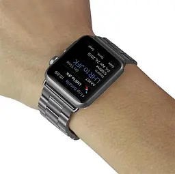 Металевий ремінець Primo Steel годинника Apple Watch 38 мм, 40 мм, 41 мм Black - мініатюра 4