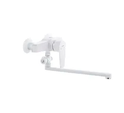 Змішувач для ванни Plamix Oscar-006 White (без шланга і лійки) (PM0559)