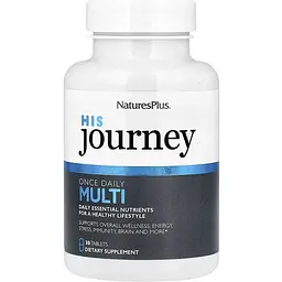 Мультивітаміни для чоловіків NaturesPlus His Journey Once Daily Multi 30 таблеток - мініатюра 1
