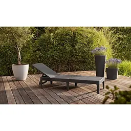 Шезлонг пластиковий Keter Jaipur Sun lounger, сірий - мініатюра 6